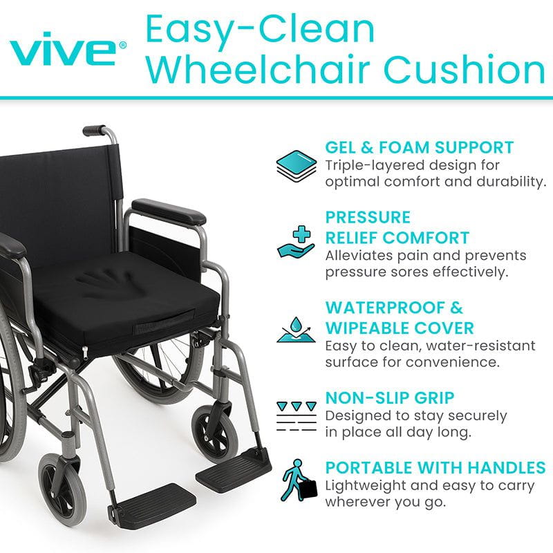 Easy-Clean Wheelchair Cushion