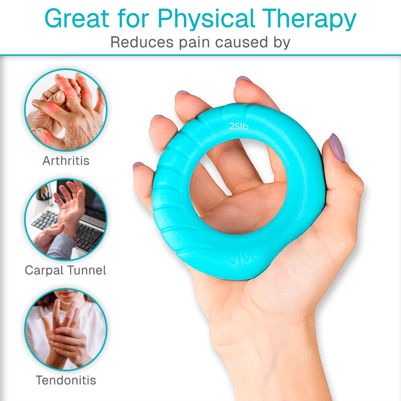Ergonomic Ring Grips - Hand & Forearm Strength