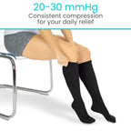 Knee High Graduated Compression Stockings 20-30mmHg