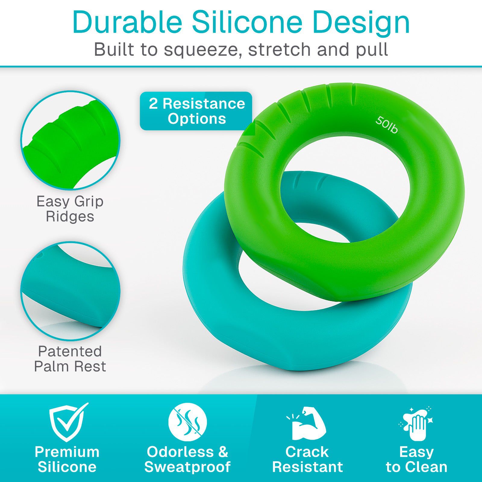 Ergonomic Ring Grips - Hand & Forearm Strength