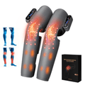 BRBR Heated Leg Massager for Pain Relief, 3 Heat Levels, 3 Vibration Modes, LED Display, Rechargeable Leg Therapy Device for Joint Support & Relaxation with Knee Massager, 2-Pack