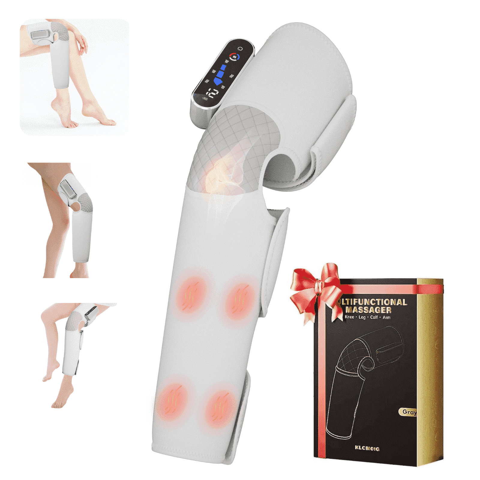 Laxodor Leg Massager- Leg Massager with Heat & Compression, 3 in 1 Wireless Knee Calf Thigh Relief for Circulation and Pain, FSA HSA Eligible