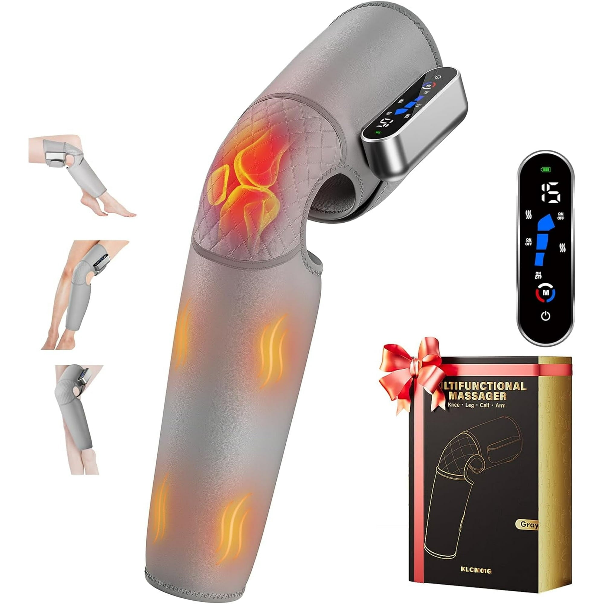 Laxodor Leg Massager- Leg Massager with Heat & Compression, 3 in 1 Wireless Knee Calf Thigh Relief for Circulation and Pain, FSA HSA Eligible