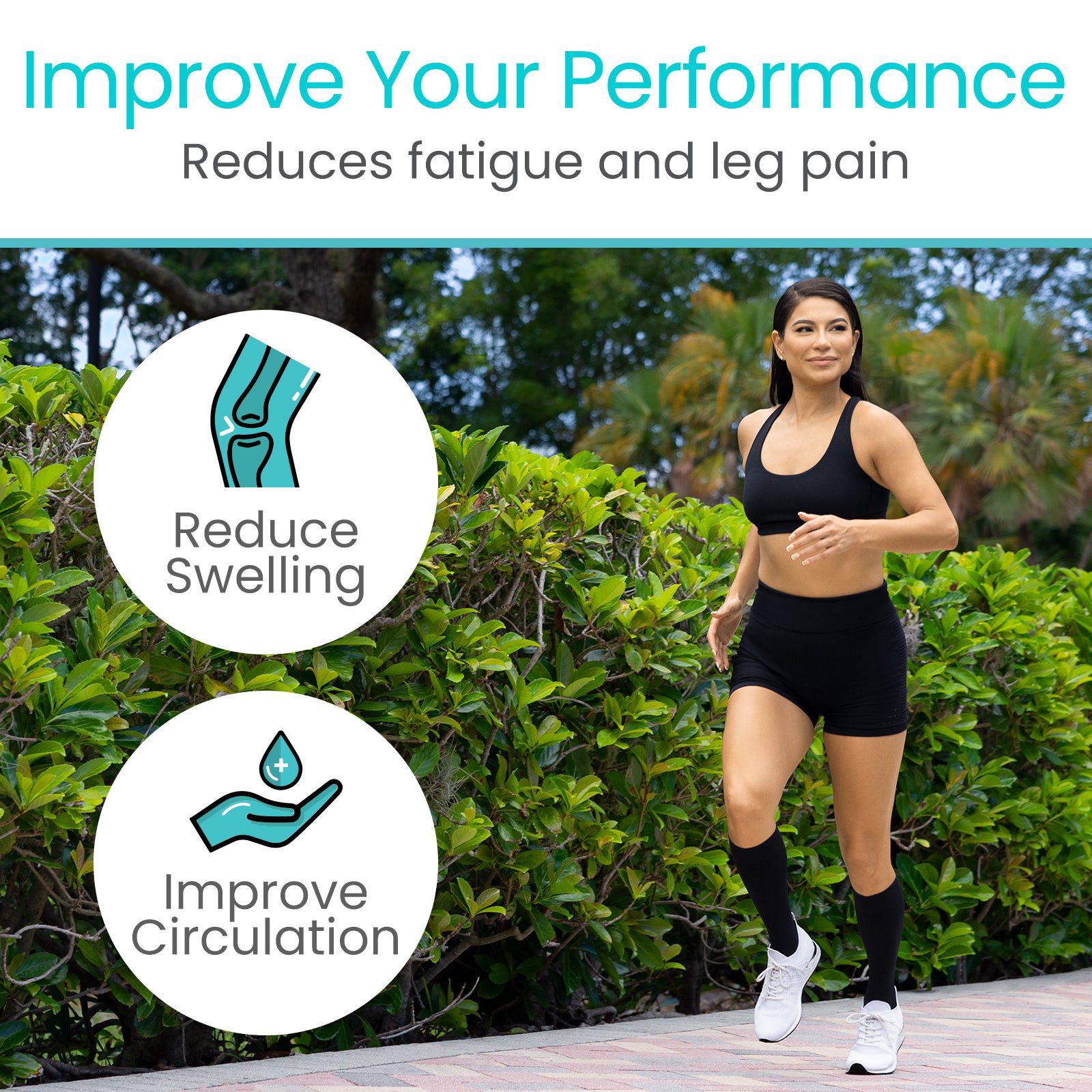 Knee High Graduated Compression Stockings 20-30mmHg
