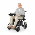 Laxodor 20 Miles Long-Range Electric Wheelchair for Adults, Lightweight Foldable Electric Wheelchair, All Terrain Motorized Wheelchair with 360°Joystick, EABS Anti-Slip & Electric Brakes